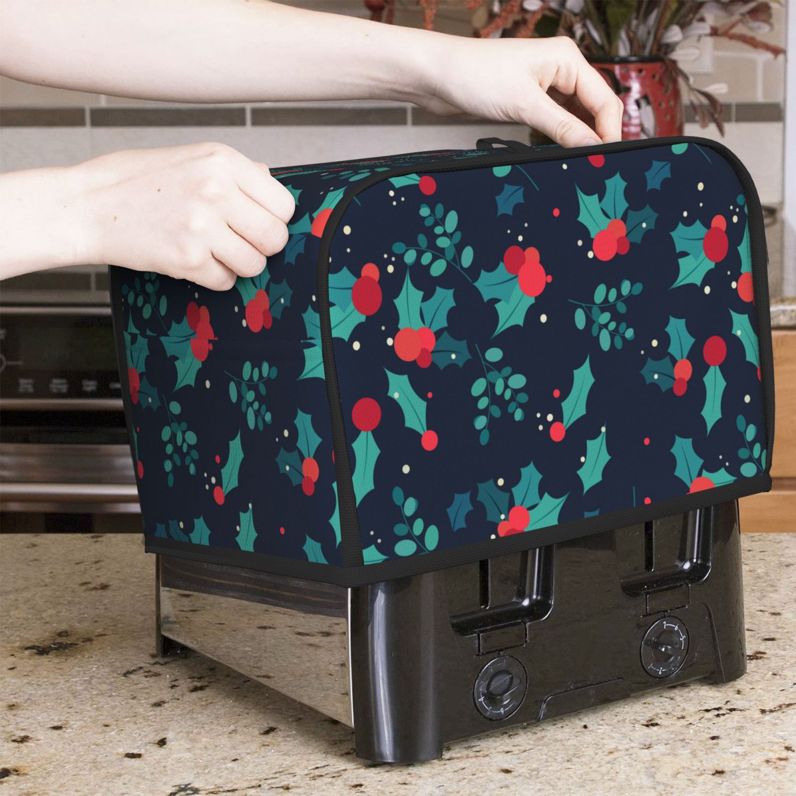 Toaster 4 Slice - Weihnachts frucht druck 2 Scheiben 4