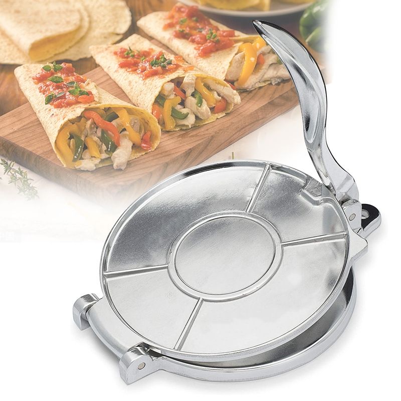 Tortilla Press Cast - Gusseisen-Kochgeschirr Gusseisen-Tortillapresse Tortilla-Maker Roti-Maker (16/20cm) Größe