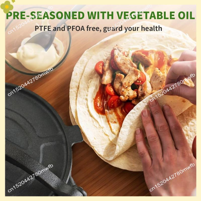 Tortilla Press Cast - LDHL Tortilla-Presse aus Gusseisen, 8-Zoll-Presse und