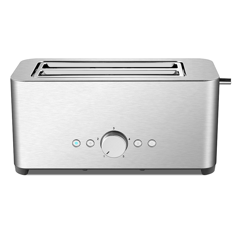 Toaster 4 Slice - Elektrischer Automatischer Pop-up Edelstahl 4-Scheiben-Toaster für