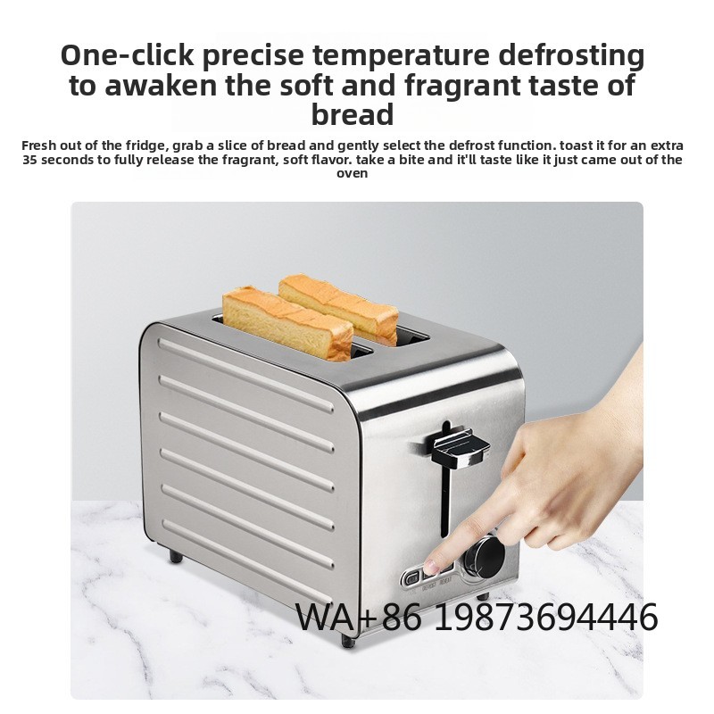 Toaster 4 Slice - Vollautomatischer Edelstahl-Toaster, 2/4/6 Scheiben Multifunktions-Toasterofen