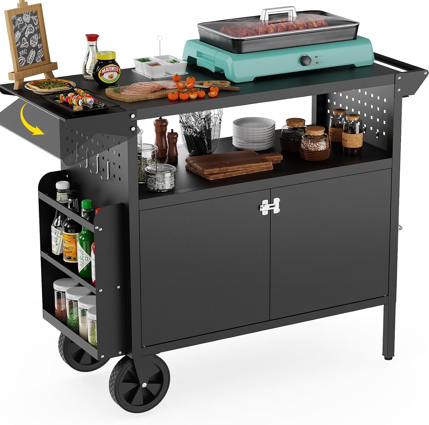 Outdoor-Grillwagen mit Staurau – Kitchen Appliances Organizer Bewertung und Preis