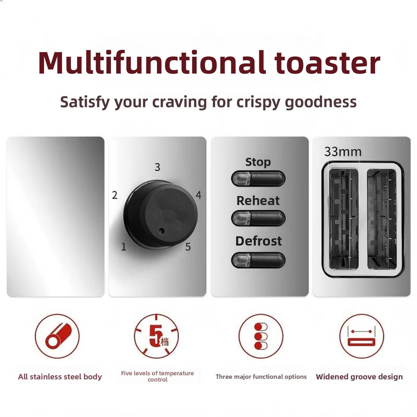 Edelstahl-Toaster für 2 Scheib – Toaster 4 Slice Bewertung und Preis