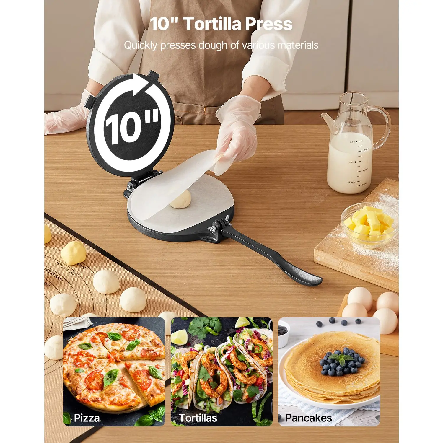 Tortillapresse, 10 Zoll Gussei – Tortilla Press Cast Bewertung und Preis