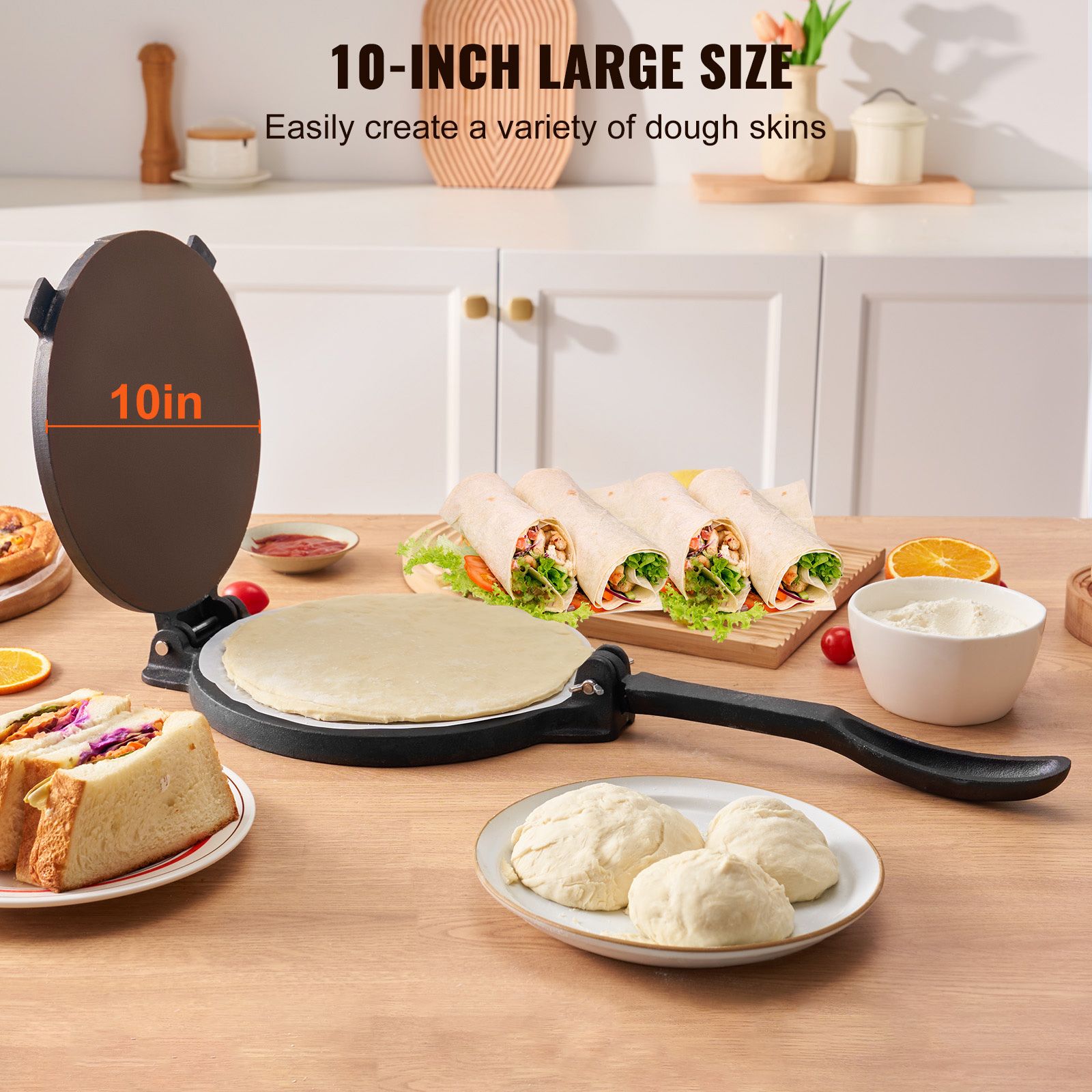 Tortillapresse, 10 Zoll Tortil – Tortilla Press Cast Bewertung und Preis